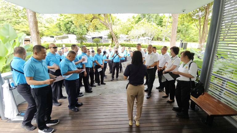 Gathering of employees.